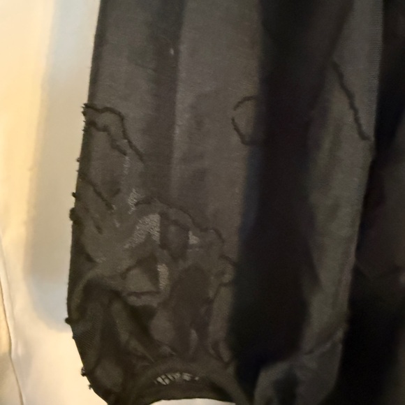 Black Textured Wrap Mini Dress NOLA Boutique Tiered Hem L - Picture 8 of 15